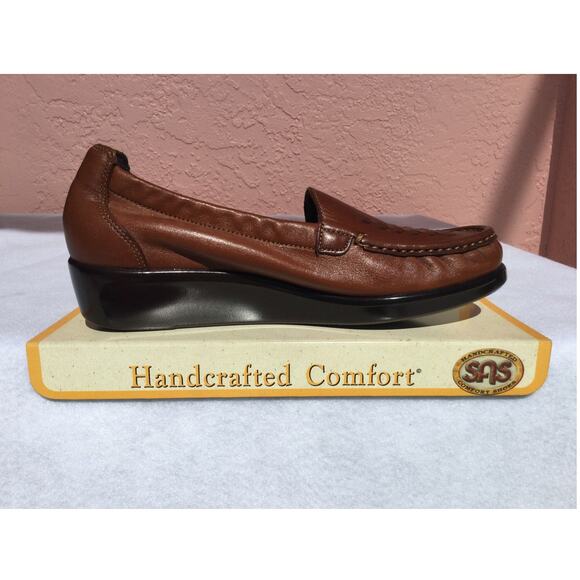 SAS Weave Loafer Chestnut Brown Womens 7.5 Comfort Shoe New - Picture 1 of 11